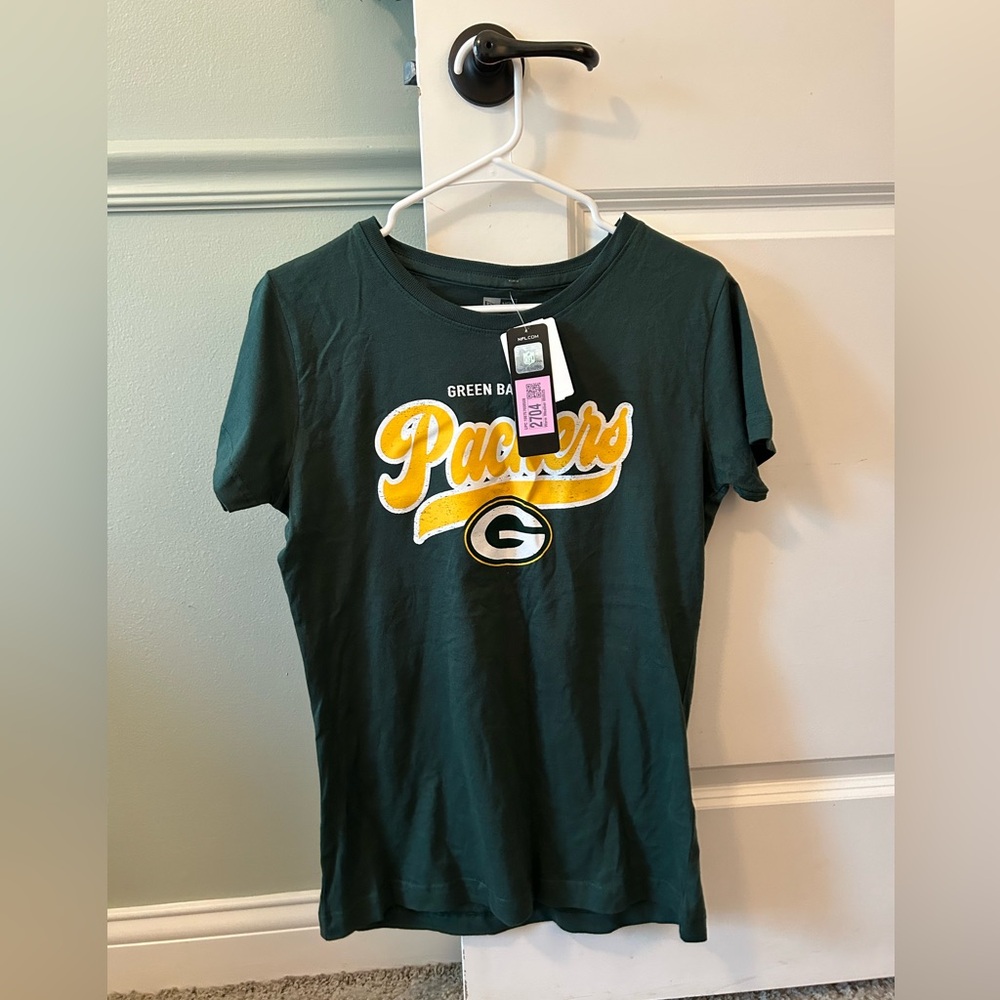 NWT Team Apparel Green and Yellow Packers Tee